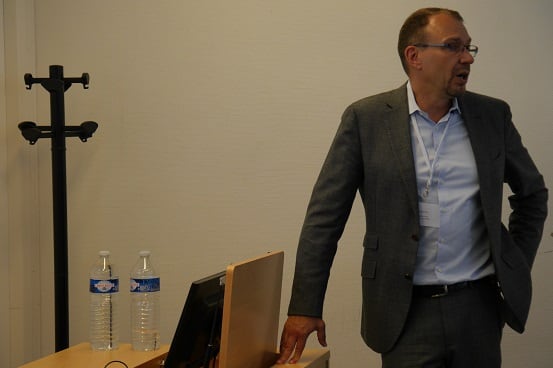 SIOE conference photo: Guido Friebel presenting at SIOE.