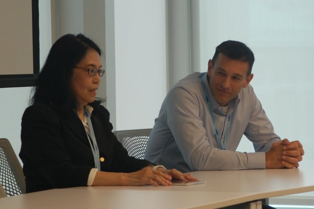 SIOE conference photo: Janet Landa and Barak Richman at SIOE 2017.