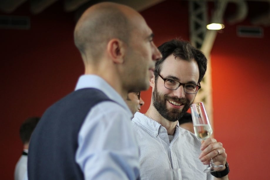 SIOE conference photo: Giorgio Zanarone and David Baron at SIOE 2018.